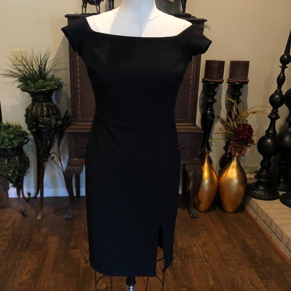 #448 on or off the shoulder Black Dress by Ali & Jay